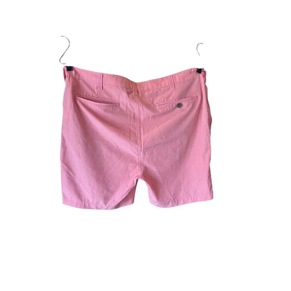 Margaritaville Men’s Coral Pink Casual Chino Flat Front  Shorts Size 40